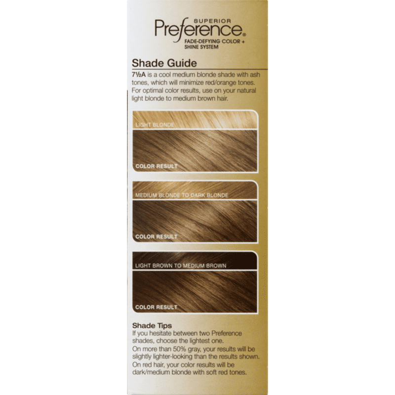 L'Oreal Superior Preference Permanent Hair Color 7 1/2A Medium Ash ...