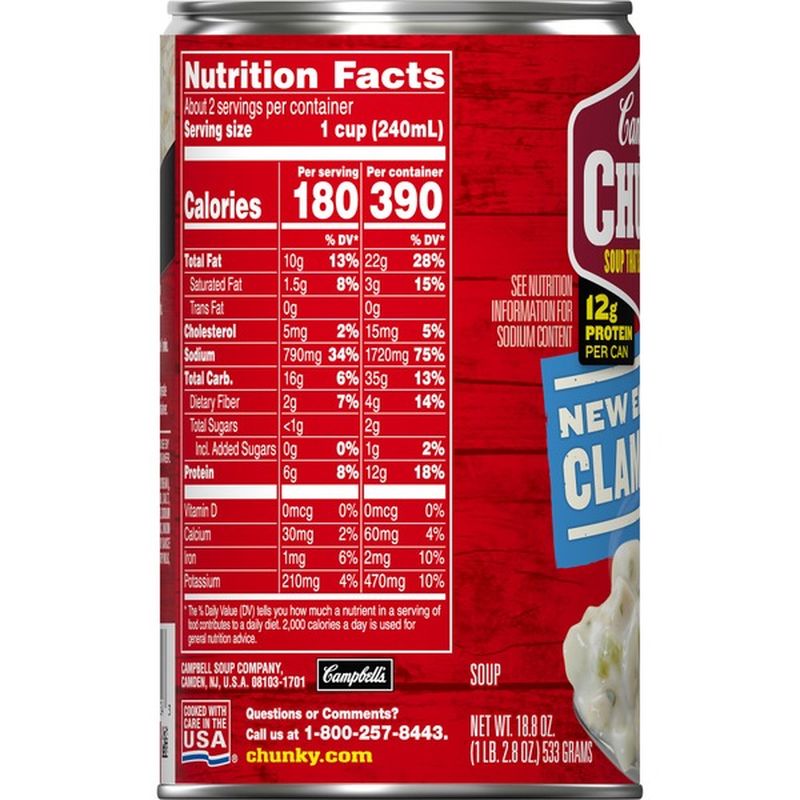 Campbell's® New England Clam Chowder (18.8 oz) from ALDI Instacart