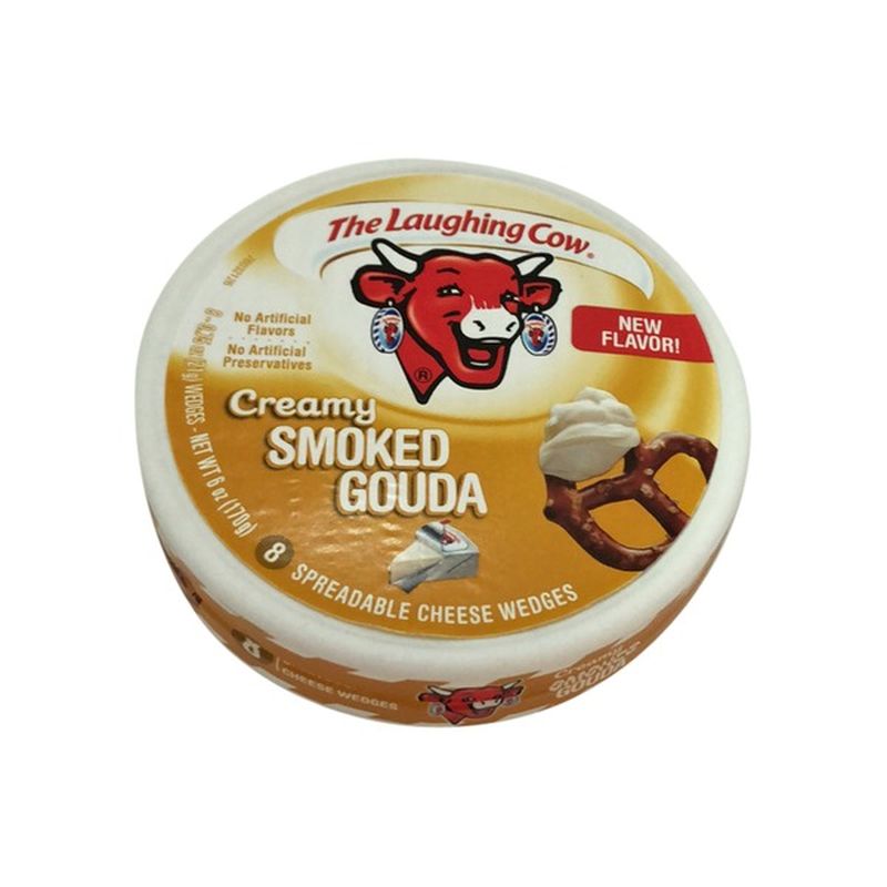 The Laughing Cow Creamy Smoke Gouda Spreadable Cheese Wedges (0.75 Oz 