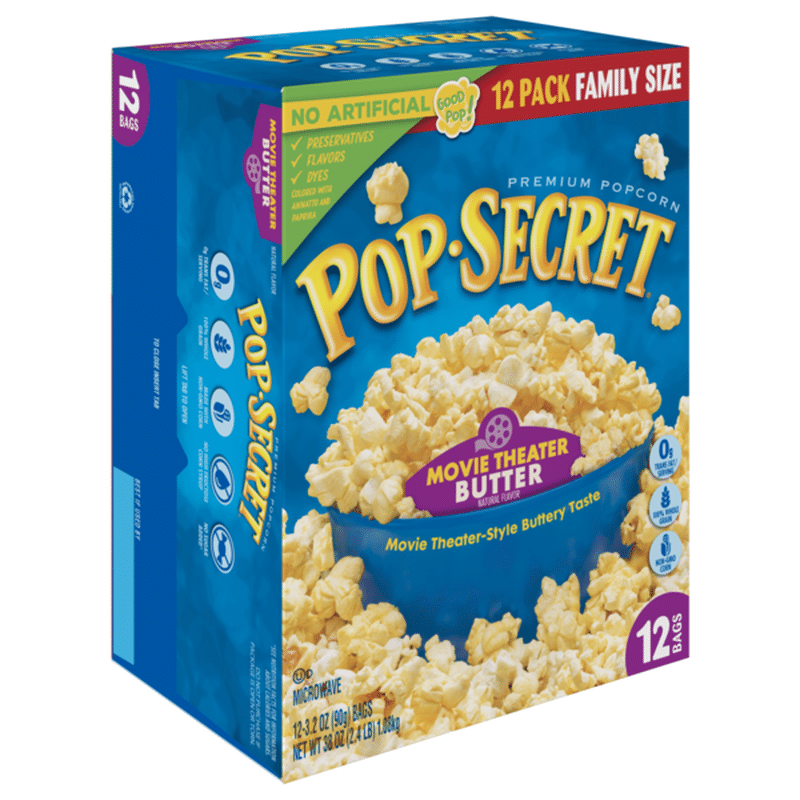 Pop Secret Popcorn, Premium, 12 Pack, Family Size (3.2 oz) Instacart