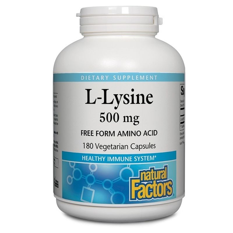 Natural Factors L-Lysine Dietary Supplement, 1000 Mg