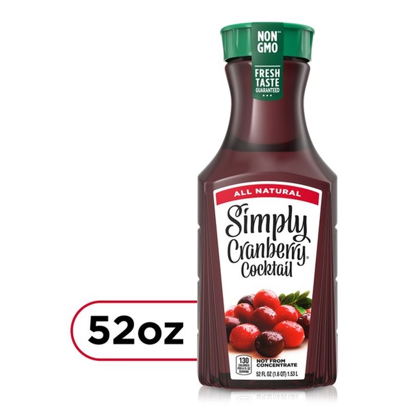 Simply Cranberry Cocktail Fruit Juice (52 oz) Instacart