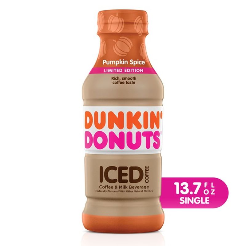 Dunkin Donuts Pumpkin Spice Iced Coffee Bottle 13 7 Fl Oz Instacart