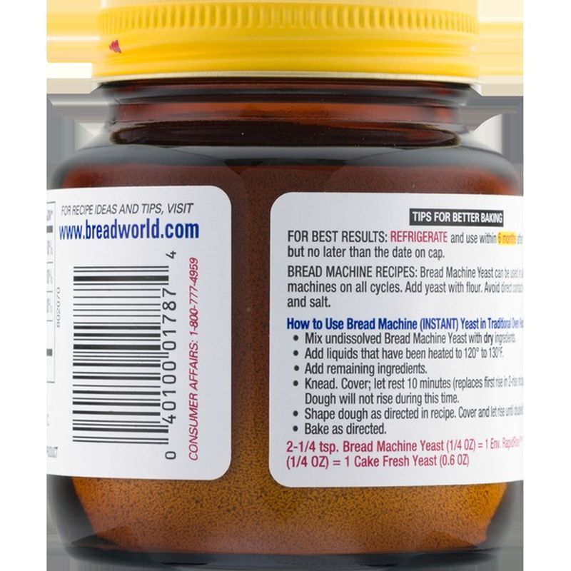 Fleischmann's Yeast, Instant, Bread Machine (4 oz) from Stater Bros