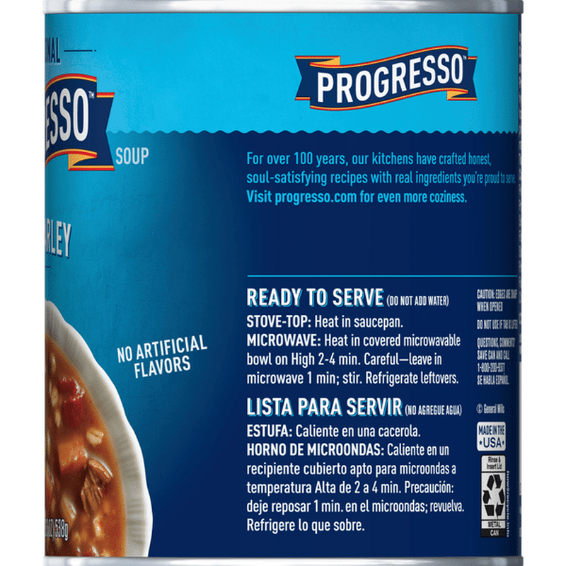 Progresso Soup, Beef Barley, Traditional (19 oz) Instacart