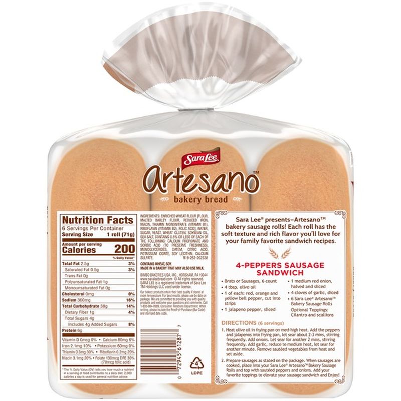 Sara Lee Artesano Bakery Sausage Buns (6 ct) from Safeway Instacart
