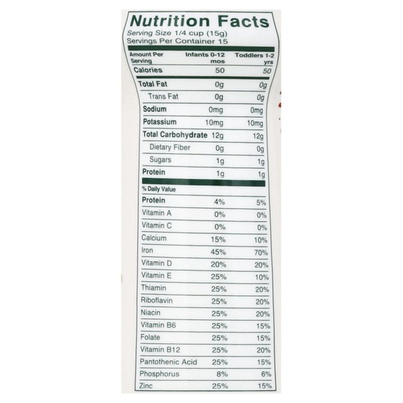 beechnut rice cereal ingredients