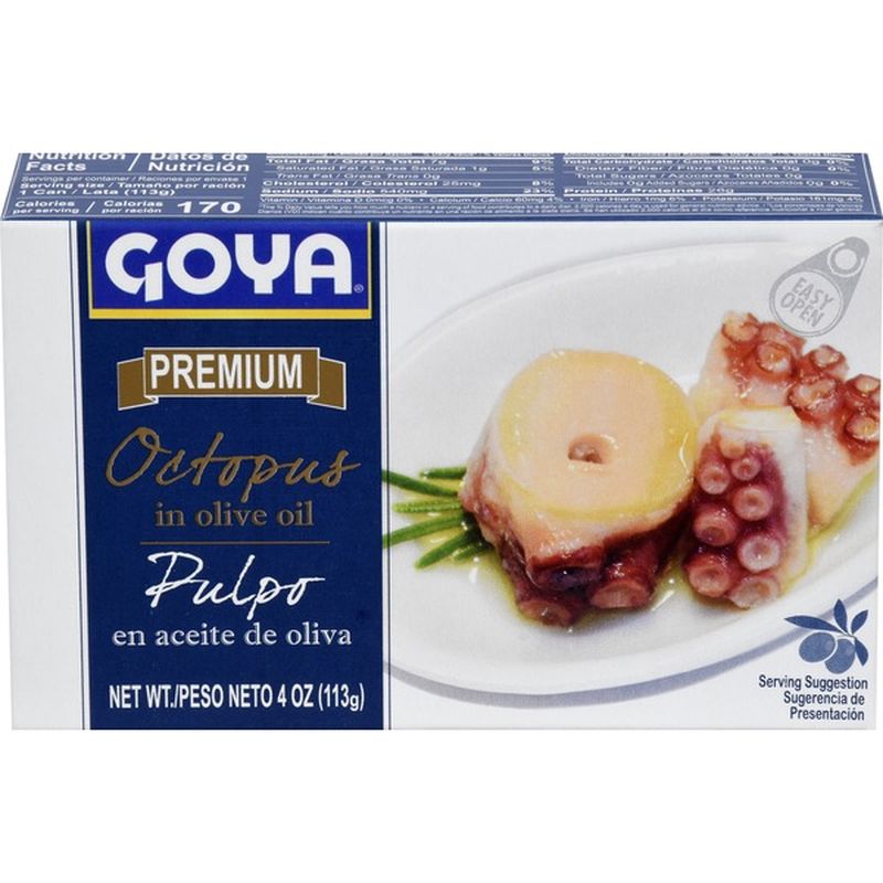 Goya Premium Octopus In Olive Oil (4 oz) - Instacart