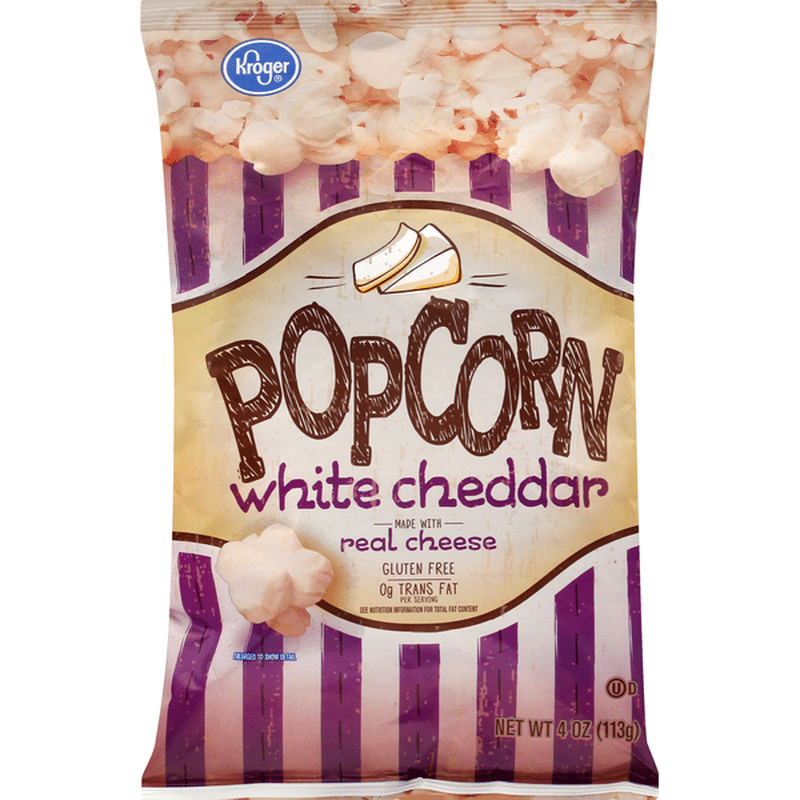 Kroger Popcorn, White Cheddar (4 oz) - Instacart