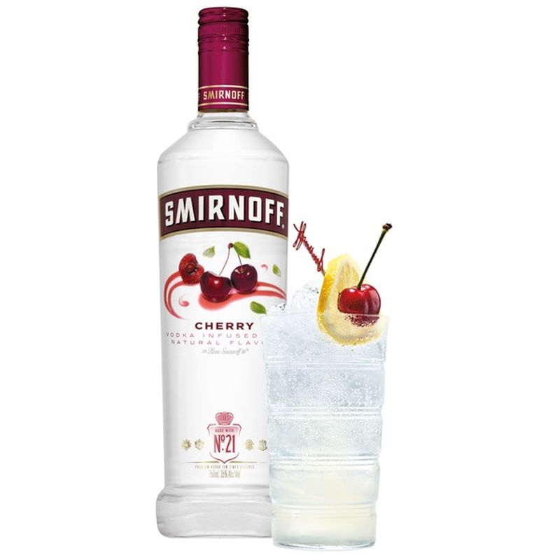 Smirnoff Cherry 70 Proof (Vodka Infused With Natural Flavors) - Bottle
