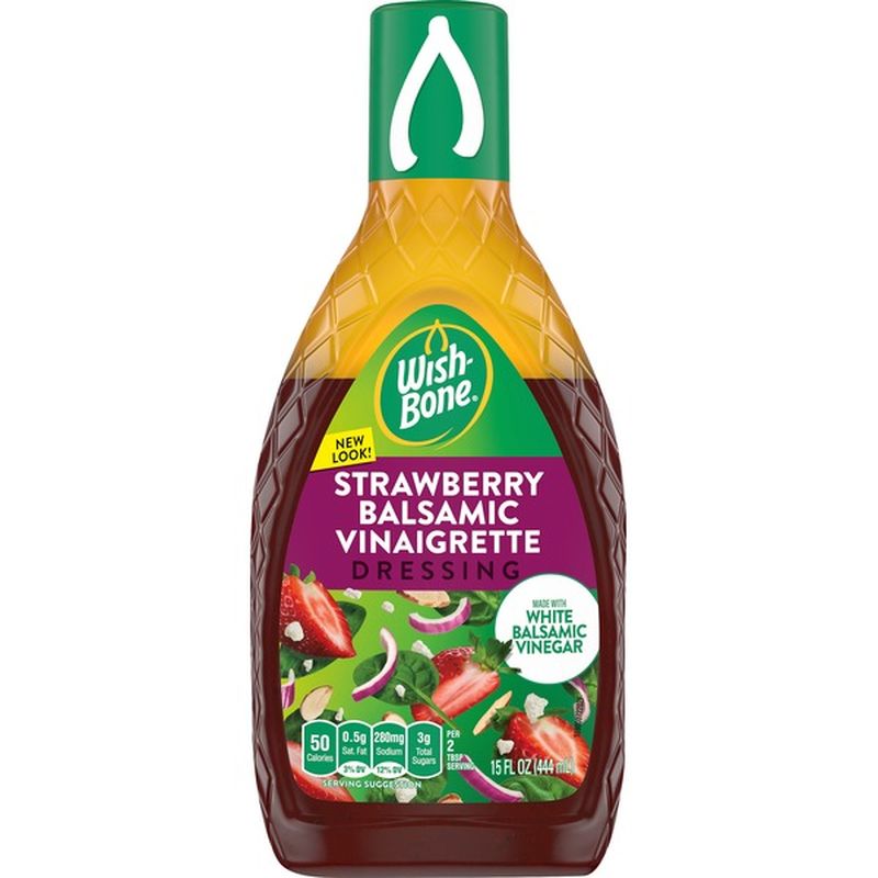 WishBone Select Vinaigrettes Strawberry White Balsamic Dressing (15 oz
