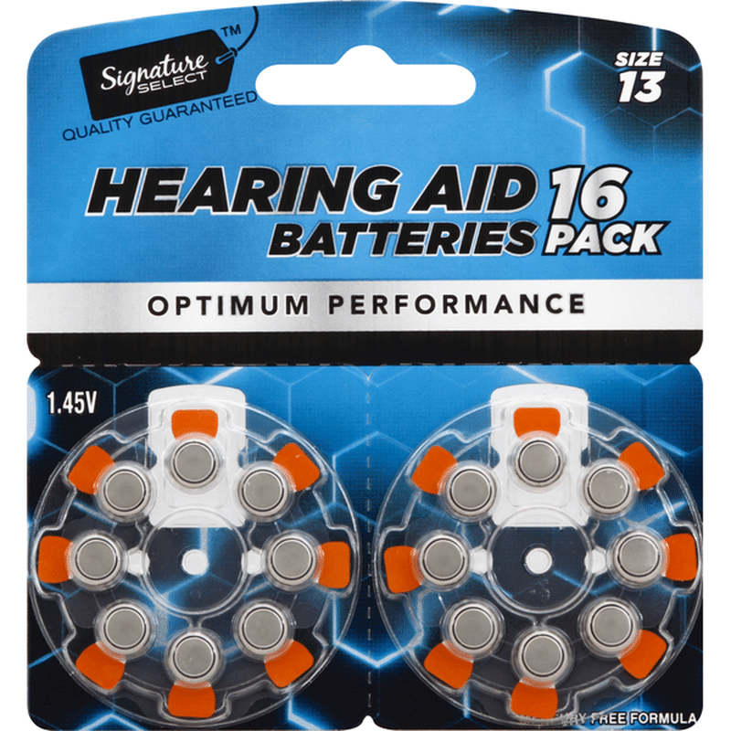Signature Select Hearing Aid Batteries, Size 13 (16 each) Instacart