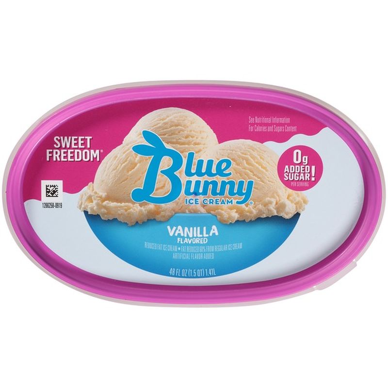 Blue Bunny Vanilla Reduced Fat Ice Cream (48 fl oz) from Safeway ...