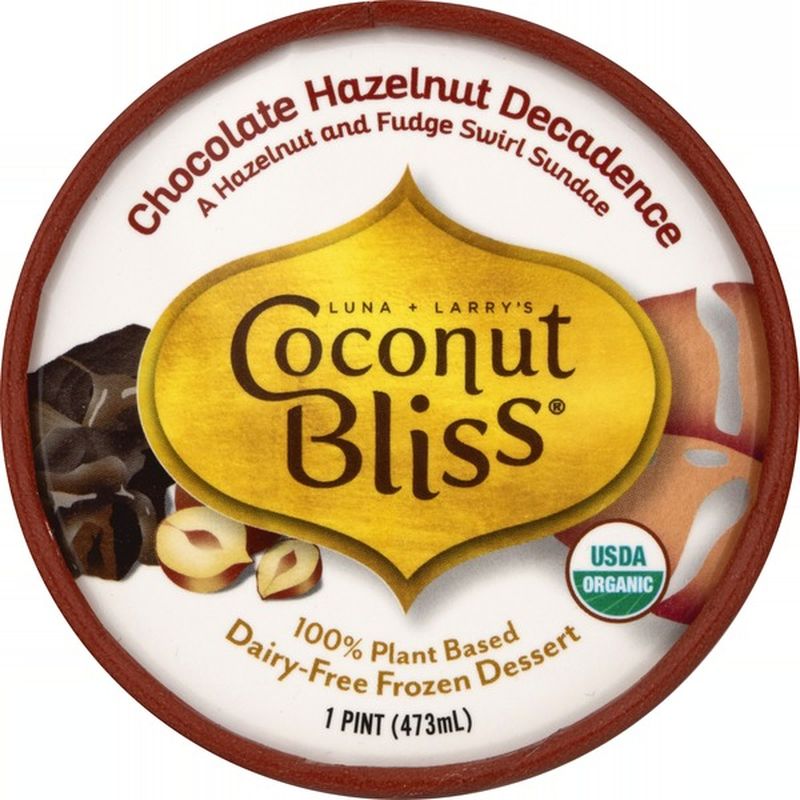 Coconut Bliss Frozen Dessert, DairyFree, Organic, Chocolate Hazelnut