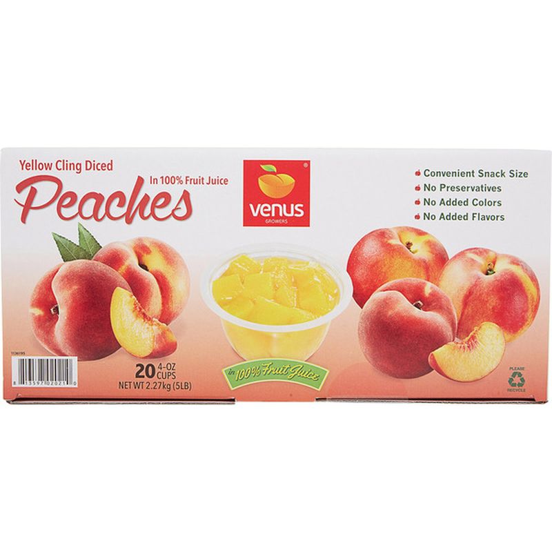 Venus Growers Diced Peach Cups