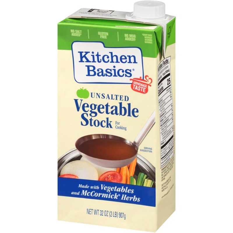 Kitchen Basics® Unsalted Vegetable Stock (32 fl oz) Instacart
