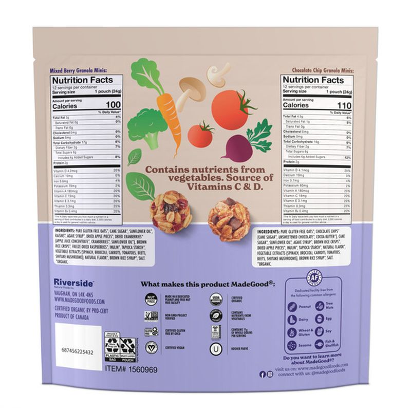 Made Good Organic Granola Minis 24 Ct Delivery Or Pickup Near Me granola-cereal-nutrition-facts-besto-blog