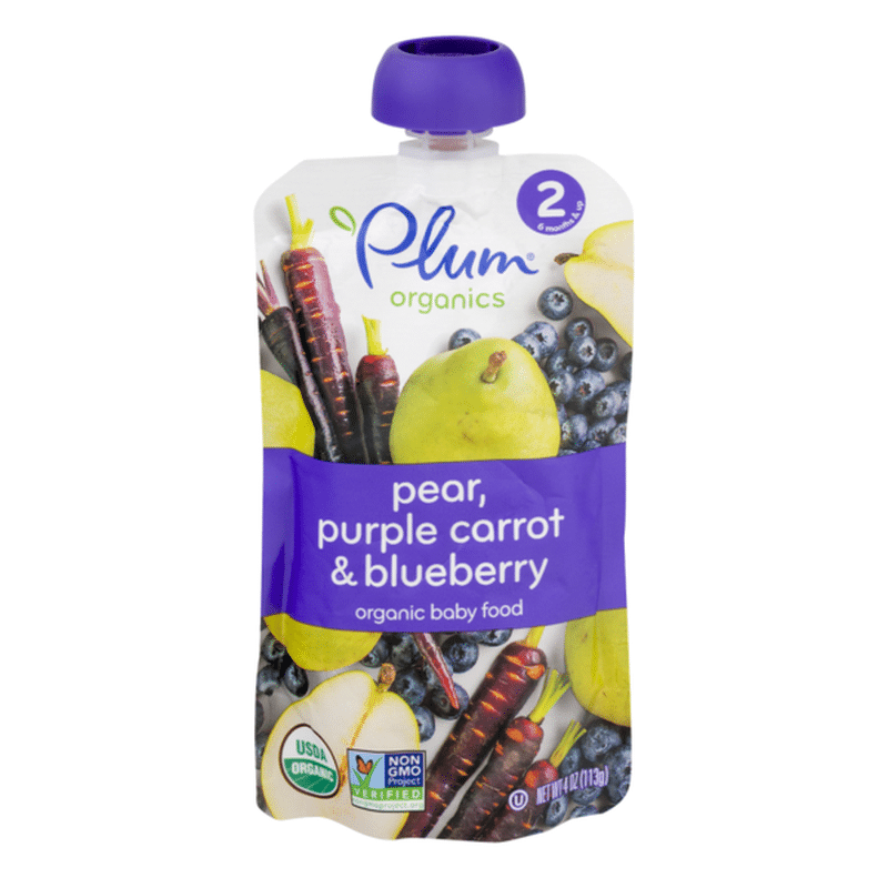 Plum Organics Pear, Purple Carrot & Blueberry Baby Food (4 oz) from ...