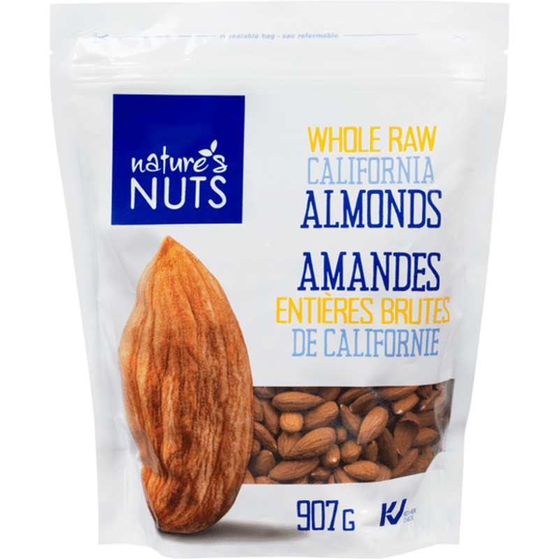 Nature's Nuts Whole Raw California Almonds (907 g) Instacart