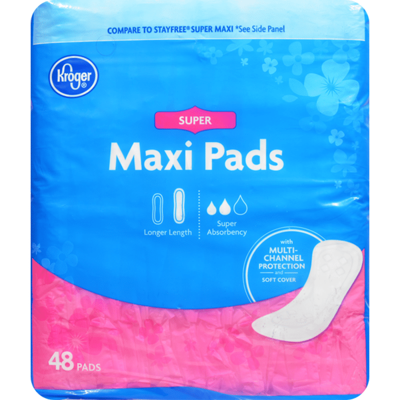 Kroger Super Maxi Pads (48 ct) Instacart