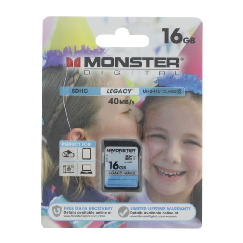 Monster Energy Digital Media Legacy SD Memory Card, 16 Gb