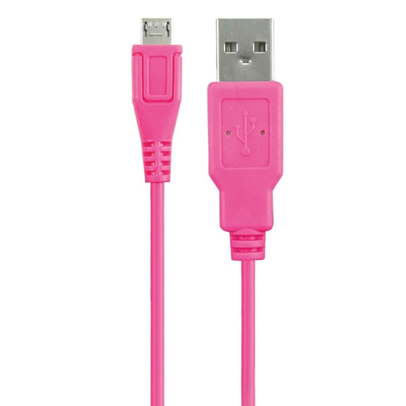 Cell Candy Shocking Pink USB to Micro USB Sync & Charge Cable