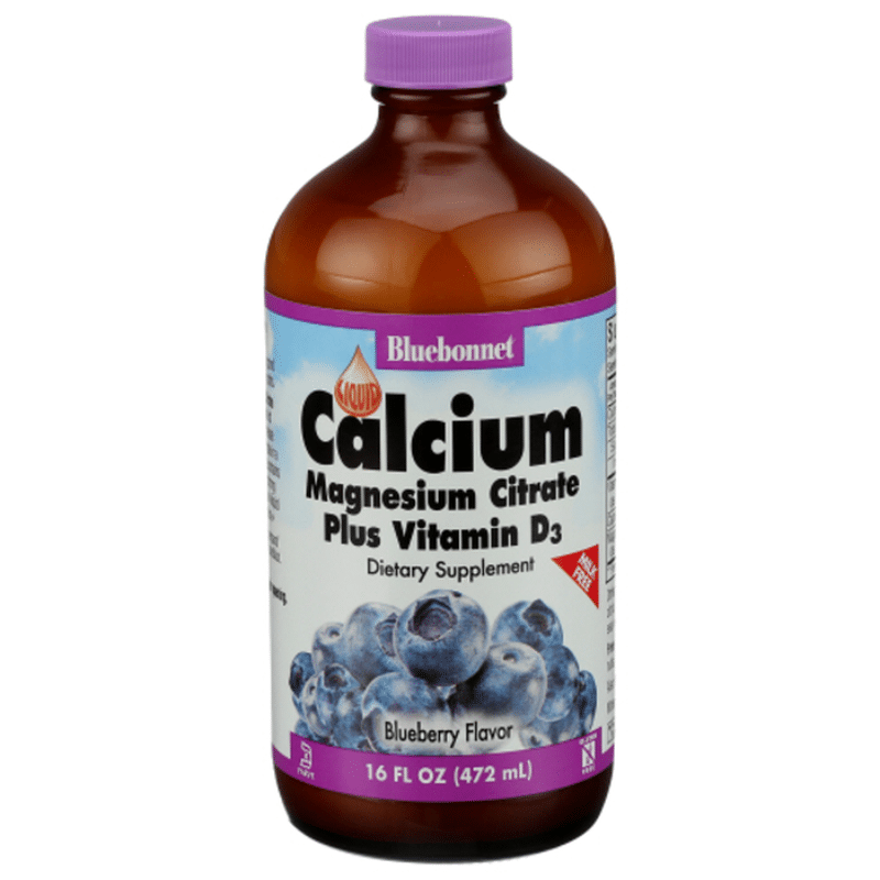 Bluebonnet Calcium, Blueberry Flavor, Liquid (16 oz) - Instacart