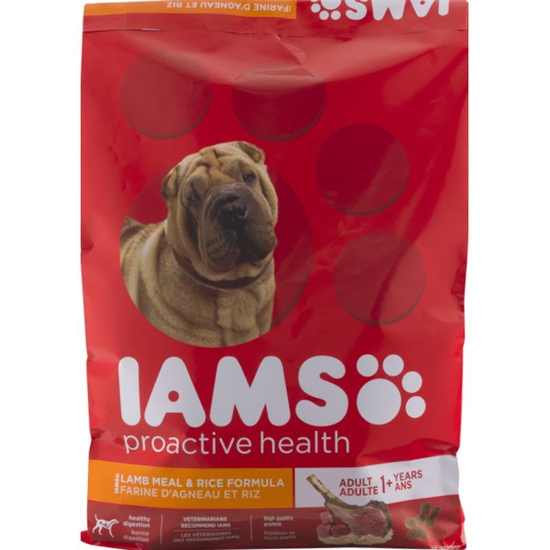 IAMS Proactive Health Lamb Meal & Rice Formula Premium Dog Nutrition Adult 1+ Years (12.5 lb