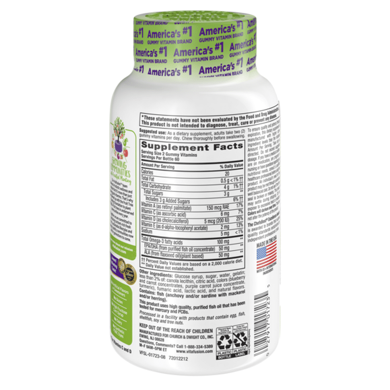 VitaFusion Omega3 EPA/DHA Natural Berry Lemonade Flavors Gummy