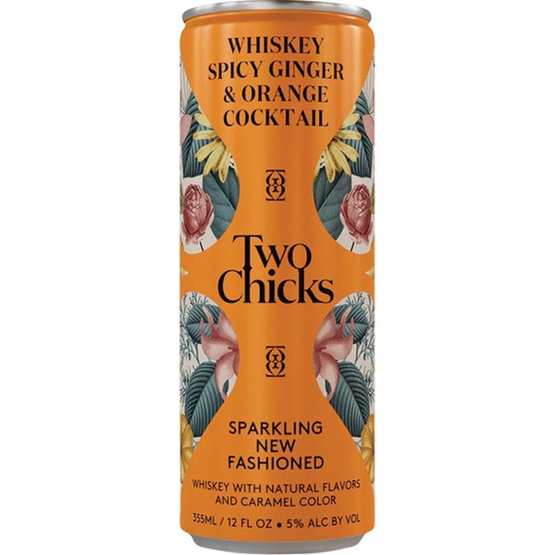 Two Chicks Jerky Whiskey Spicy Ginger & Orange Cocktail (12 fl oz