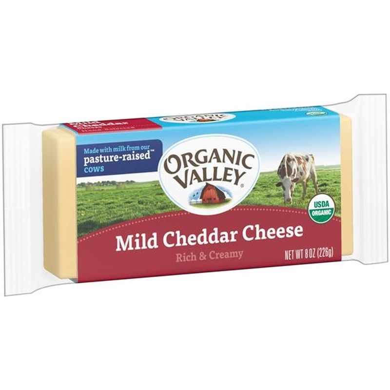 Organic Valley Organic Mild Cheddar Cheese Block (8 oz) Instacart