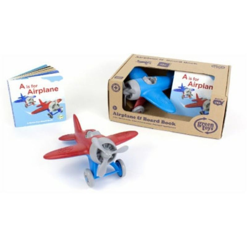 Green Toys Airplane & Board Book Set Toy