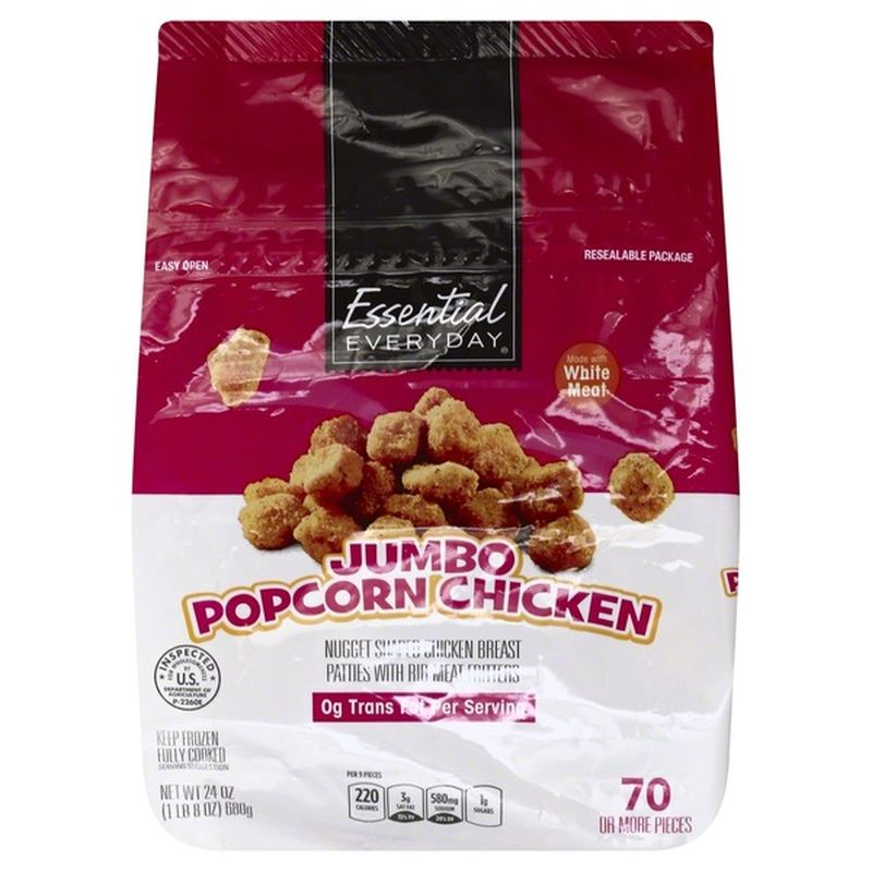 Essential Everyday Chicken, Popcorn, Jumbo (24 ct) Instacart