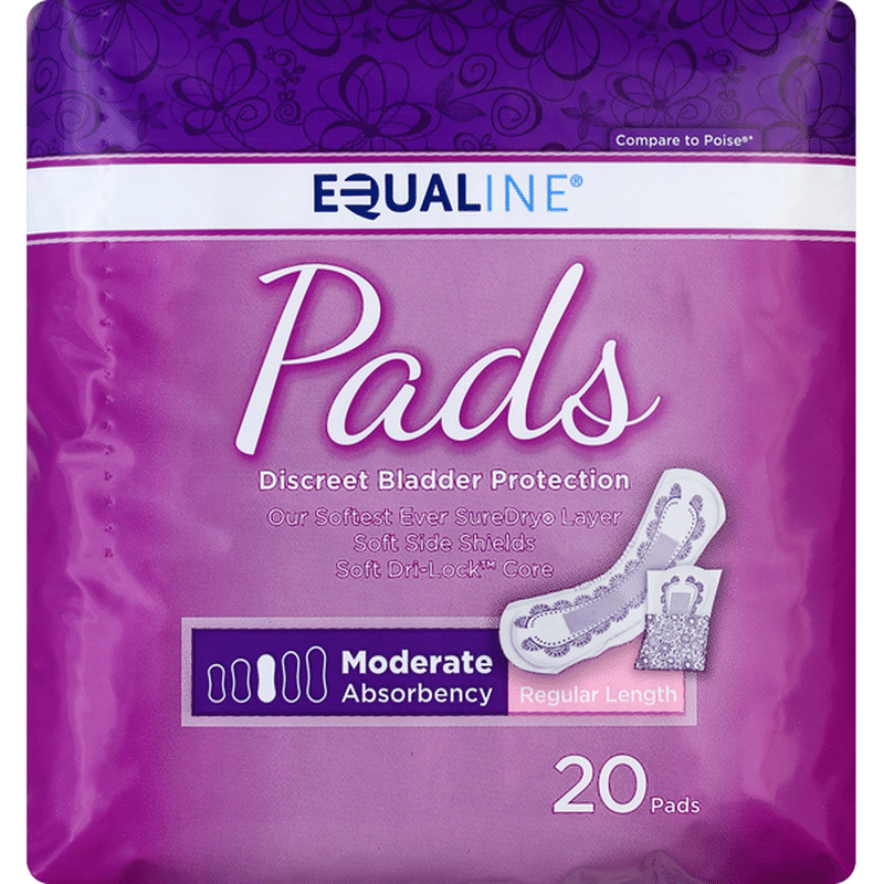 Equaline Pads, Moderate Absorbency, Regular Length (20 each) Instacart