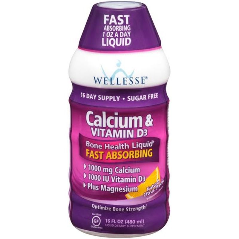 Wellesse Calcium And Vitamin D3 Natural Citrus Flavor Liquid Dietary Supplement 16 Fl Oz Instacart 1803