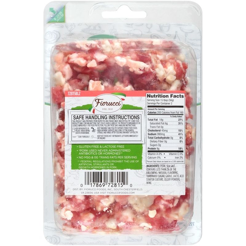 Fiorucci 100 Natural Uncured Diced Pancetta (4 oz) Instacart