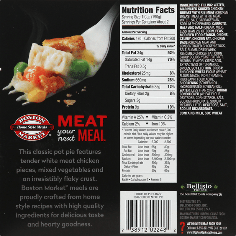 Boston Market Chicken Pot Pie (16 oz) Instacart