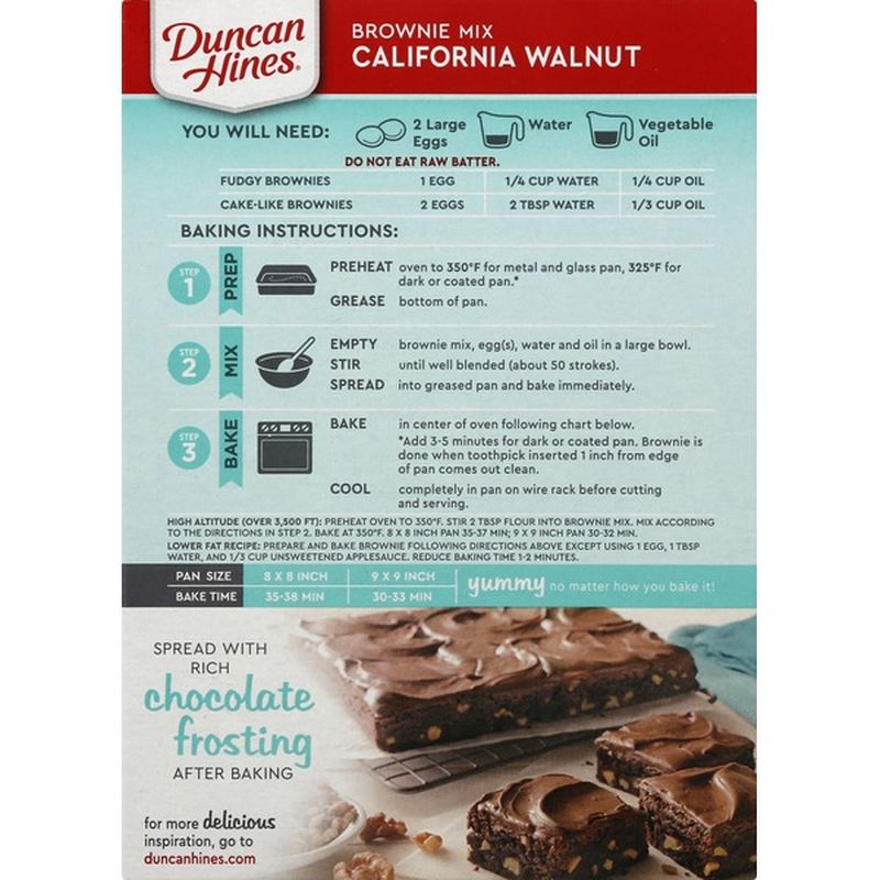 Duncan Hines Brownie Mix, California Walnut (17.6 oz) Instacart