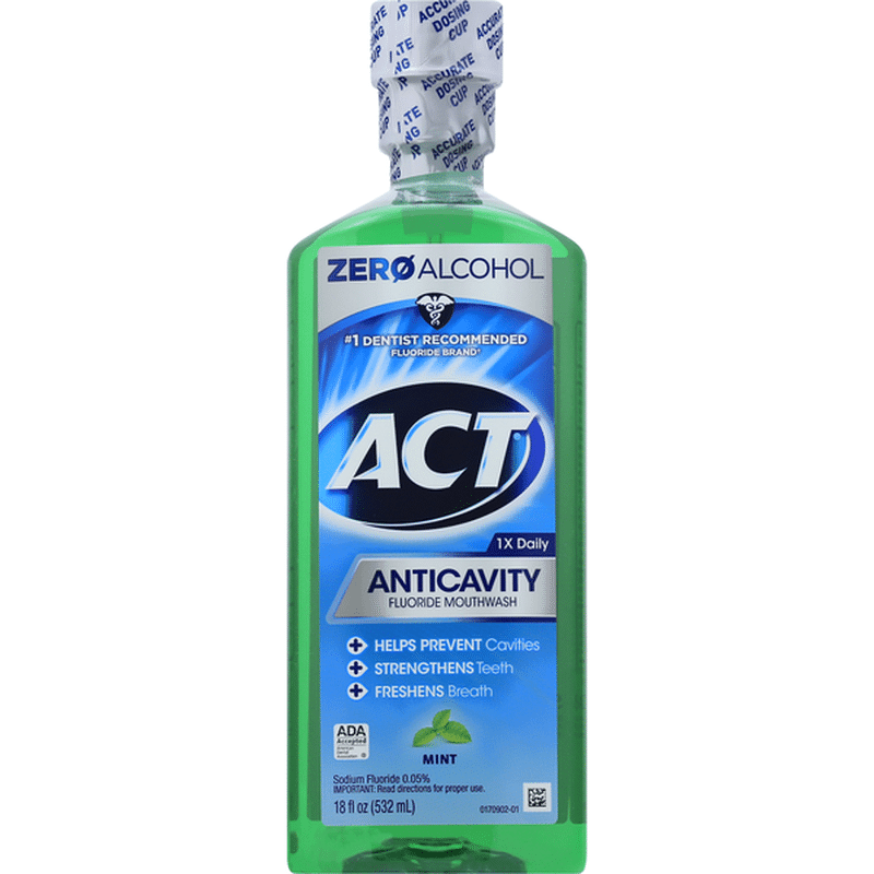 Act Fluoride Mouthwash, Anticavity Mint (18 fl oz) - Instacart