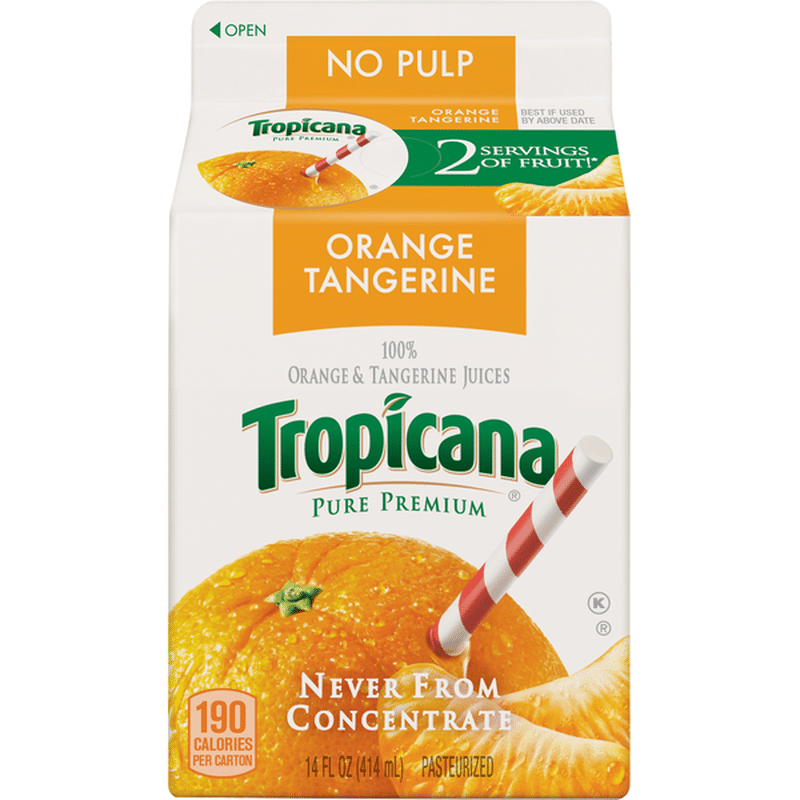 Tropicana Pure Premium Orange Tangerine (14 fl oz) - Instacart