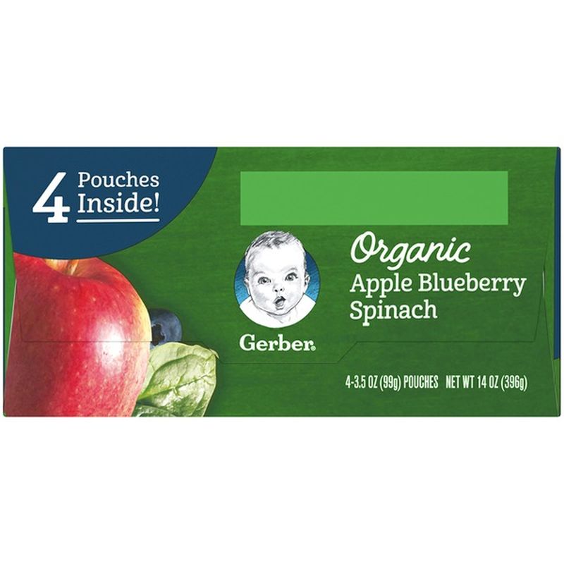 gerber organic apple blueberry spinach