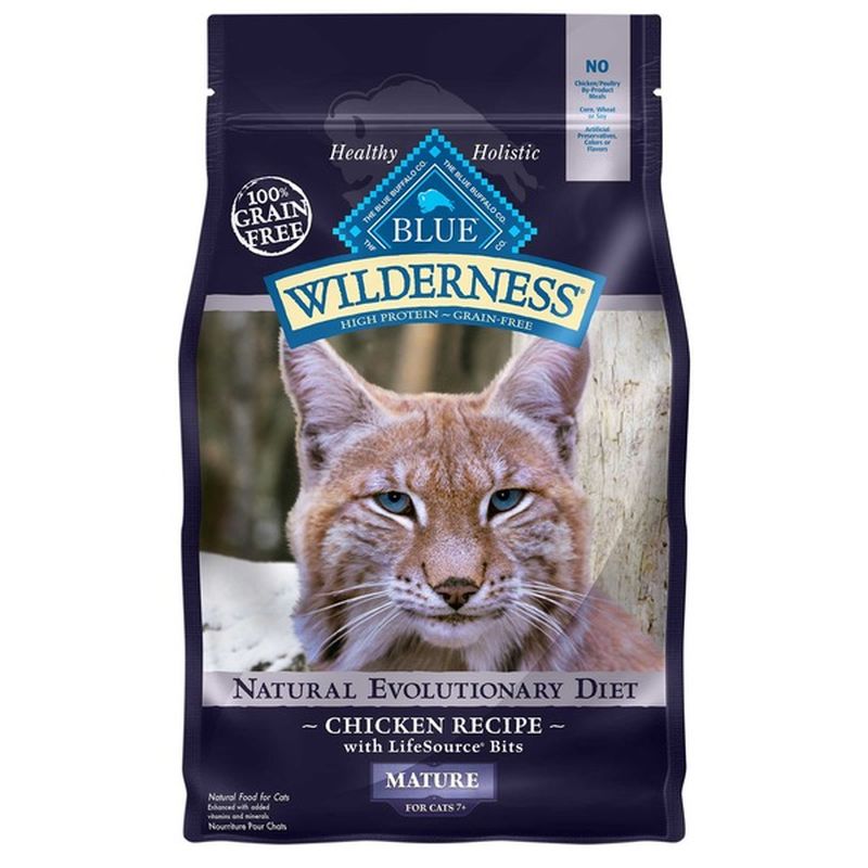 Blue Buffalo 100 Grain Free Mature Natural Food for Cats Wilderness