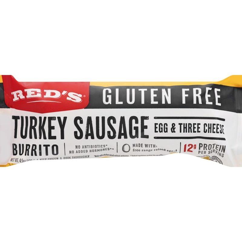 Reds Burrito, Gluten Free, Turkey Sausage, Egg & Three Cheese (4.5 oz