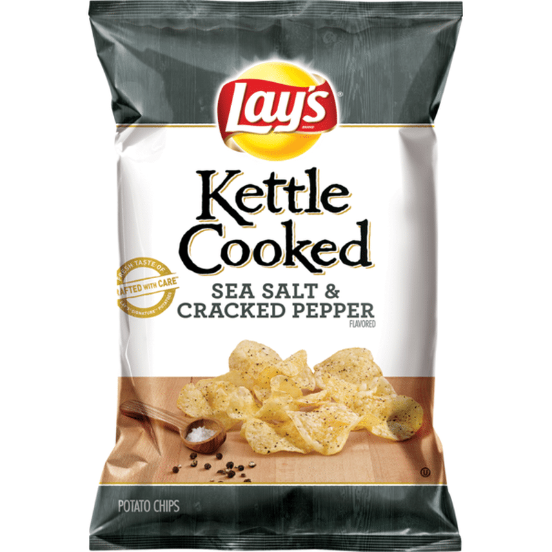 Lay's Kettle Cooked Sea Salt And Cracked Pepper Potato Chips (2.75 oz