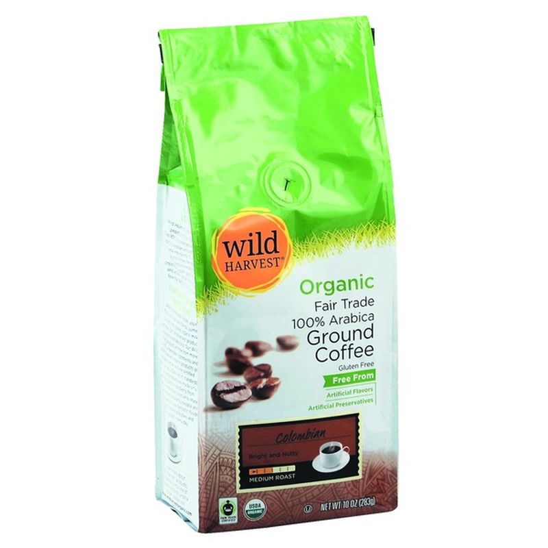 Wild Harvest Coffee, Ground, 100% Arabica, Medium Roast, Organic ...