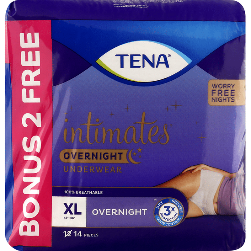 Tena Underwear, Overnight, XL (14 each) Instacart
