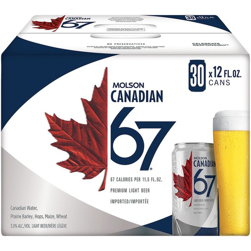 Molson Canadian 67 Light Beer (12 oz) - Instacart