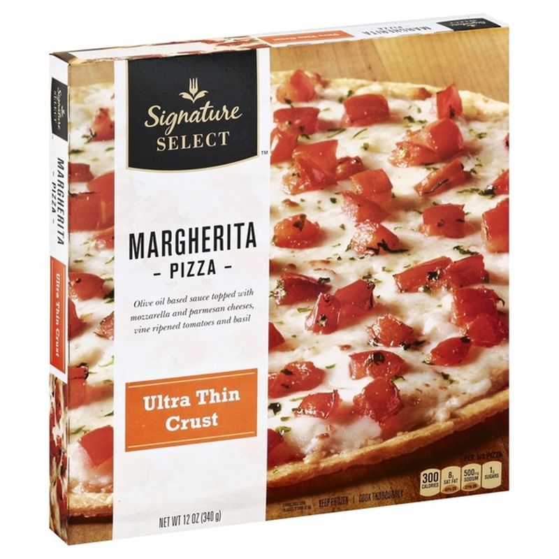 Signature Select Pizza, Margherita, Ultra Thin Crust (12 oz) Instacart