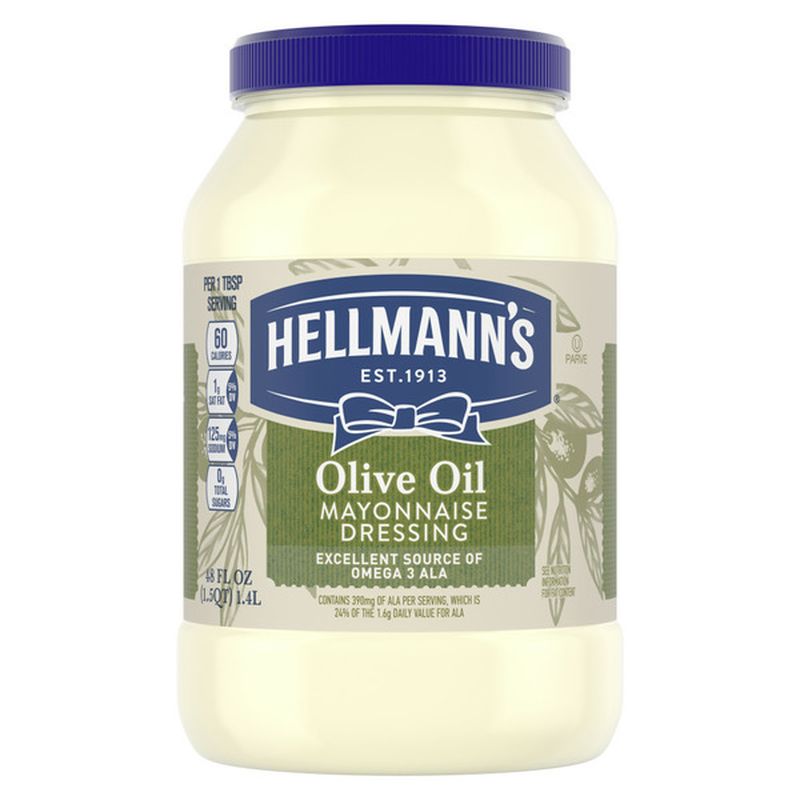 Hellmanns Mayonnaise Dressing With Olive Oil 48 Oz - Instacart