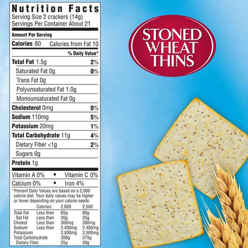 Wheat Thins Red Oval Farms Stoned Wheat Thin Crackers (10.6 oz) Instacart